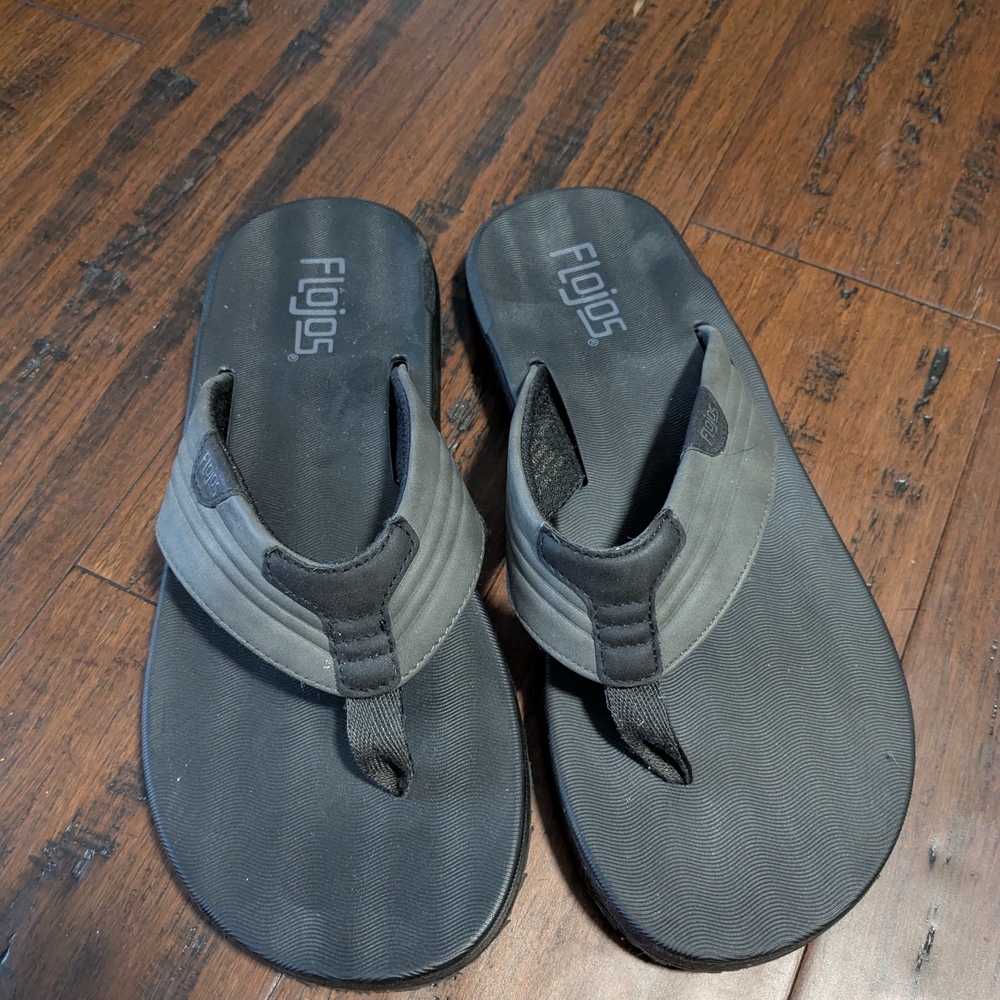 Flojos Men's Gray Flip Flops